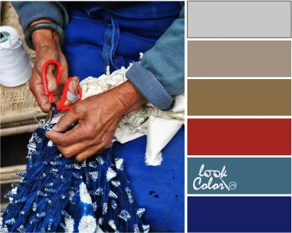 Indigo, combinația de haine și interioare