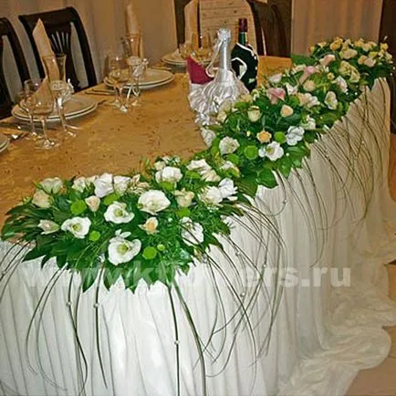 Flori pe masă, la o nunta - flori originale (flori) Flori pe masă, la o nunta - aranjamente florale originale