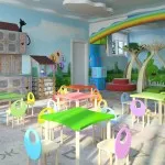 Design Group în pereții proiectului grădiniță spațiilor, ținând seama de activitățile copiilor