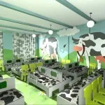 Design Group în pereții proiectului grădiniță spațiilor, ținând seama de activitățile copiilor