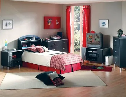 Camera pentru copii pentru un băiat cum să echipeze, idei, design (50 poze) (copii băiat cameră aspect de design al mobilierului sistem de stocare zone funcționale monitorului perdele de reparații interioare idee foto) Camera pentru copii pentru un băiat cum să echipeze, idei, design (50 poze)
