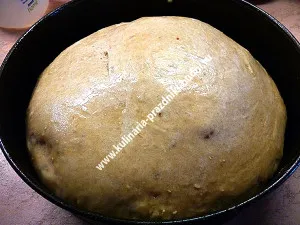 pâine de casă nedospită, pâine nedospită să dospească