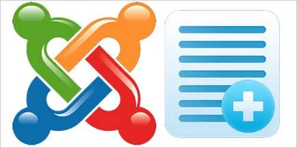 Adăugarea materialului joomla