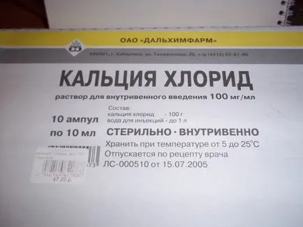 De ce folosesc clorură de calciu i.v.