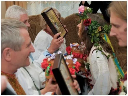 Bună și dragoste noua familie, sau binecuvântarea părinților la nunta