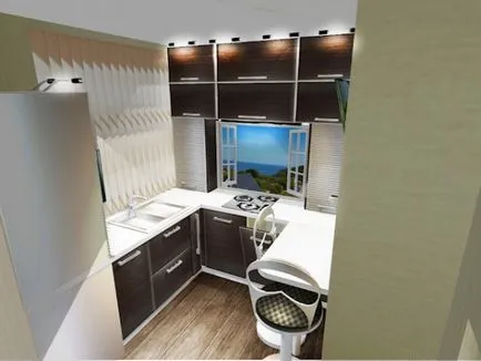 Imagini de fundal pentru bucătărie, ideea de un interior cu o fotografie de o mică bucătărie
