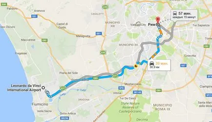 Cum se ajunge la Roma, de la Aeroportul Fiumicino
