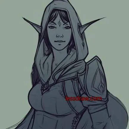 Cum de a desena un creion etape elf, lessdraw
