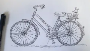 Cum de a desena o bicicletă, trage treptat în creion, copilul meu