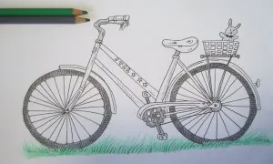 Cum de a desena o bicicletă, trage treptat în creion, copilul meu