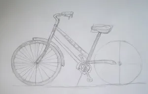 Cum de a desena o bicicletă, trage treptat în creion, copilul meu