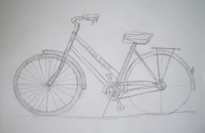 Cum de a desena o bicicletă, trage treptat în creion, copilul meu