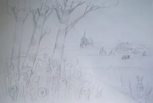 Cum de a desena vara, trage treptat în creion, copilul meu