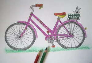 Cum de a desena o bicicletă, trage treptat în creion, copilul meu