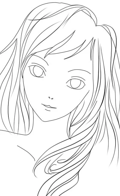 Cum de a desena fata treptat creion o fata anime, lessdraw