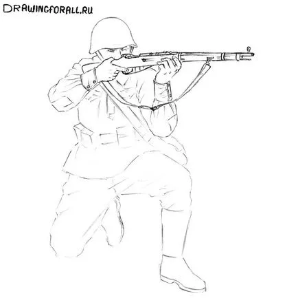 Cum de a desena un soldat sovietic (trage un soldat sovietic) Cum să atragă un soldat sovietic