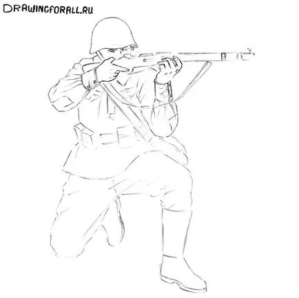 Cum să atragă un soldat sovietic (sovietic) Cum să atragă un soldat sovietic