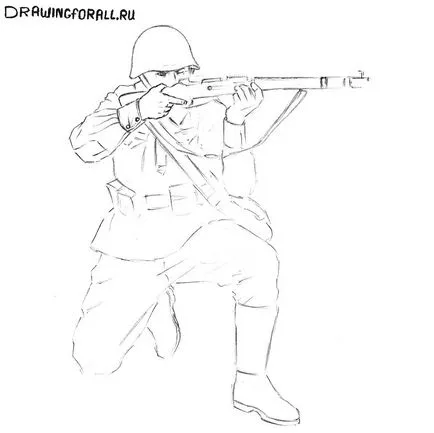 Cum de a desena un soldat sovietic (trage) Cum să atragă un soldat sovietic
