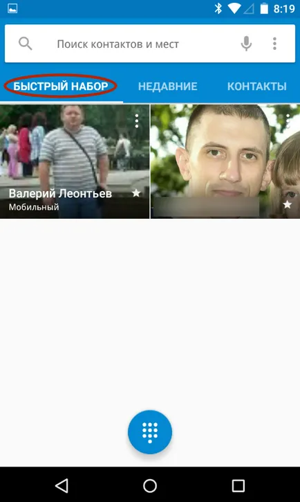 Cum de a seta apelarea rapidă pe Android