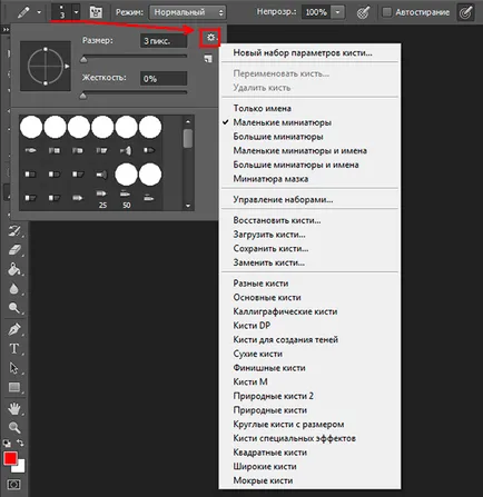 Cum se utilizează instrumentul pensula în Photoshop descriere detaliată