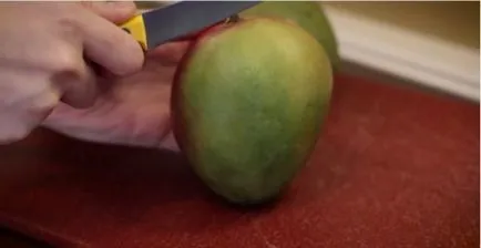 Cum de coaja si se taie mango cu os acasă foto și video