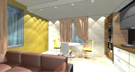 Cum se pot combina camera de zi cu bucătărie, lucruri de interior (Open baie Plan) Cum se pot combina camera de zi cu bucătărie, chestii de interior