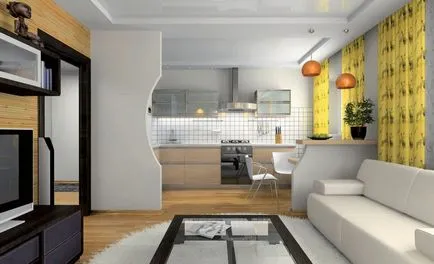 Cum se pot combina camera de zi cu bucatarie, lucruri de interior (bucatarie living combinat) Cum se pot combina camera de zi cu bucătărie, chestii de interior