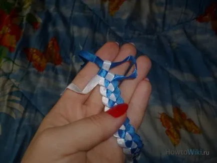 Cum sa faci o bratara cu mâinile lor (panglicilor) 7 trepte (imagini și video)