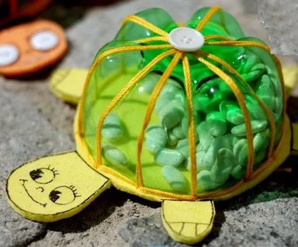Cum sa faci o broască țestoasă din sticle de plastic cu propriile lor mâini