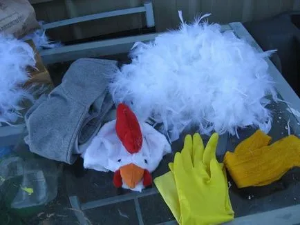 Cum sa faci un costum de pui cu mâinile (matineu) Cum sa faci un costum de pui cu mâinile