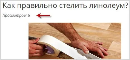 Cum de a face un contor numărul de vizualizări pentru fiecare articol (WordPress aspect) Cum de a face un contor numărul de vizualizări pentru fiecare articol