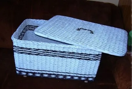 Cum de a țese un coș din tuburi de ziar, foto, video
