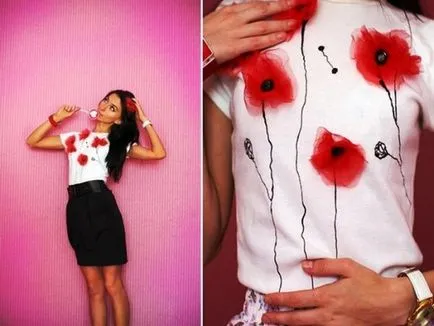 Cum de a decora un tricou cu mâinile cum să facă un elegant T-shirt