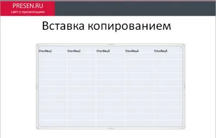 Cum de a insera un tabel într-o prezentare powerpoint