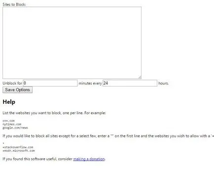Cum de a aduce site-ul la lista neagra browser-