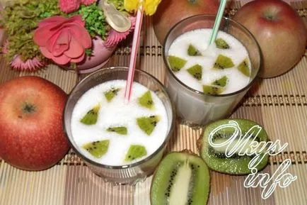 cocktail inghetata si reteta suc într-un blender (un suc de cocktail înghețată kiwi) cocktail înghețată și reteta suc într-un blender