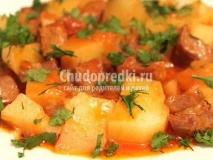 tocană de cartofi cu carne de pui