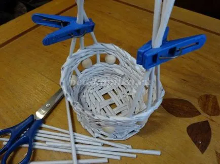 Basket de tuburi de ziar pentru începători pas cu pas