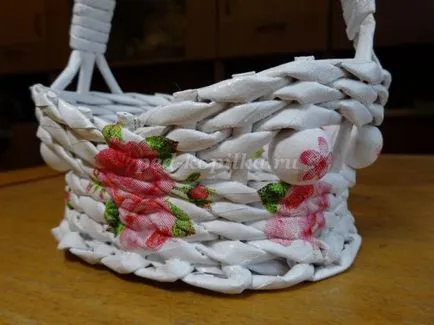 Basket de tuburi de ziar pentru începători pas cu pas