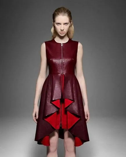 Rochie din piele de moda tendință, rochie de moda