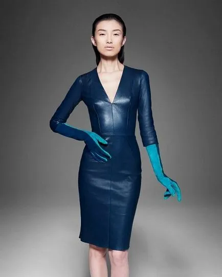 Rochie din piele de moda tendință, rochie de moda