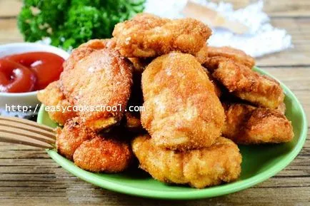 nuggets de pui de la reteta de acasă cu fotografii, rețete ușor