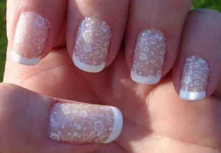 Lacy manichiură încântătoare modele imagine cupluri (dantelă) modele de dantelă pentru o imagine romantica minunat manichiură