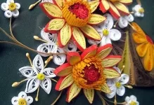 Quilling flori modul de a face atelierul tehnica cu Mimosa, un buchet de margarete în trepte, frunze de volum (a face) Quilling flori modul de a face atelierul tehnica cu mimoze, margarete buchet pas cu pas, volumul de frunze
