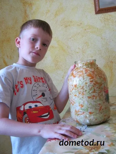 Sauerkraut la domiciliu, în drum spre casă (varză) Sauerkraut la domiciliu, în drum spre casă