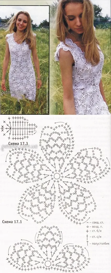 Rochie de vară cu cârlig - diagrame și fotografii