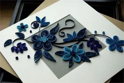 Quilling flori modul de a face atelierul tehnica cu mimoze, margarete buchet pas cu pas, frunze tridimensionale (Quilling) Quilling flori modul de a face atelierul tehnica cu mimoze, margarete buchet pas cu pas, volumul de frunze