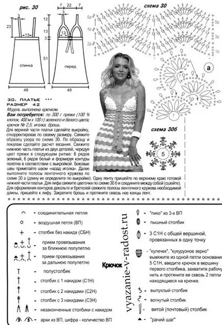 Rochie de vară cu cârlig - diagrame și fotografii