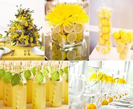 Lemon nunta - idei de design, fotografii