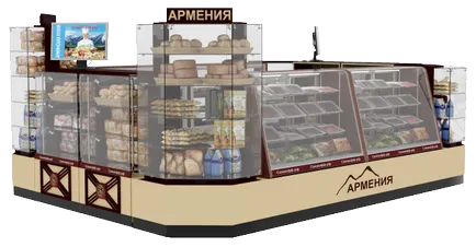 Materiale pentru fabricarea de pavilioane, insule comerciale, vitrine